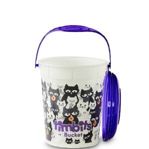Timbits Cat Design Bucket with Purple Lid